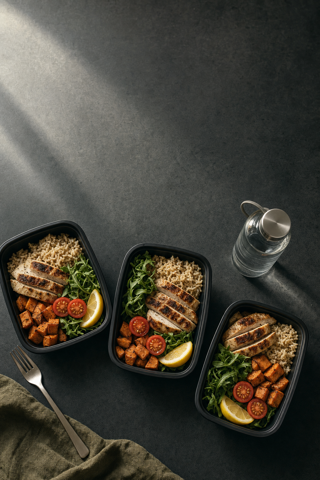 Meal prep boxes for the Free Healthy Eating Plan