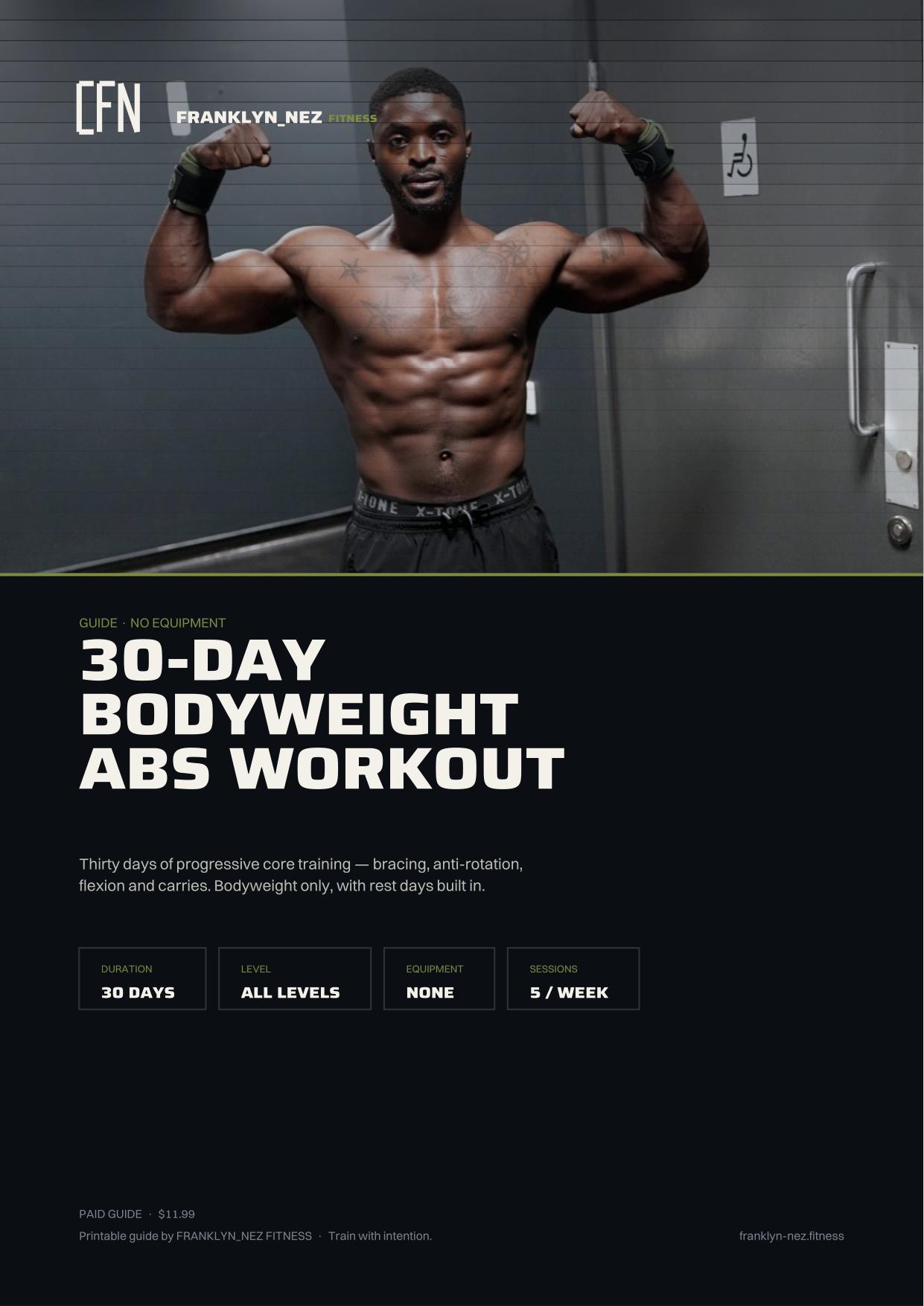Cover of the 30-Day Bodyweight Abs Workout