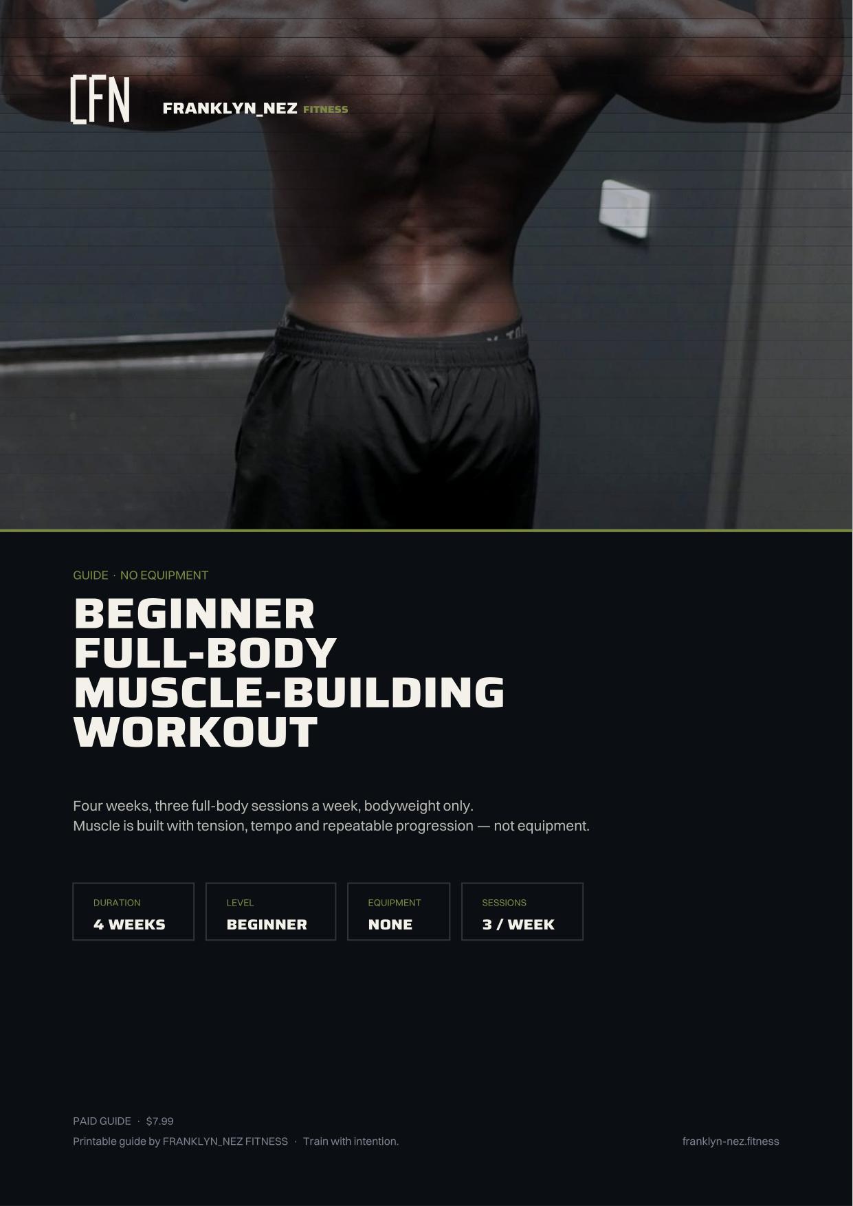 Cover of the Beginner Full-Body Muscle-Building Workout